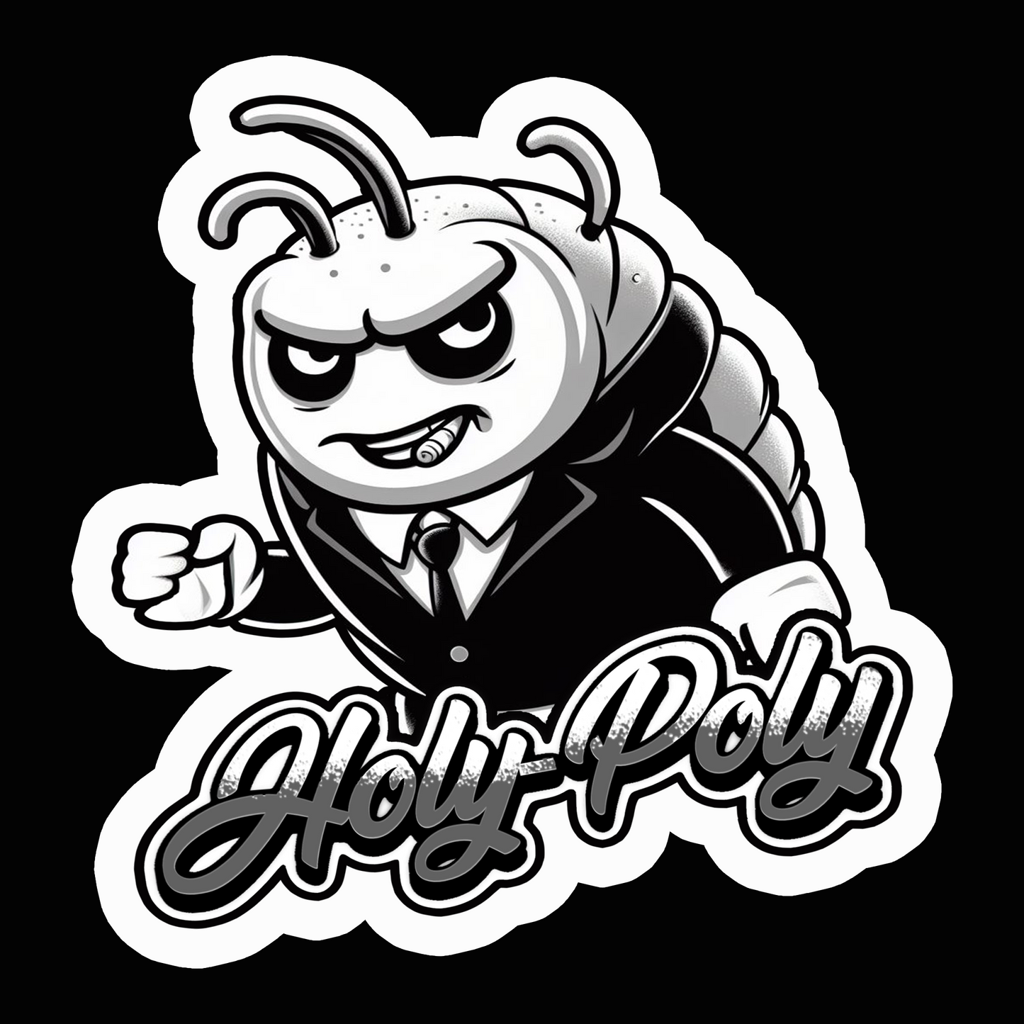 Holy-Poly Isopods exclusive Podfather Sticker (the godfather gangster mobster boss)