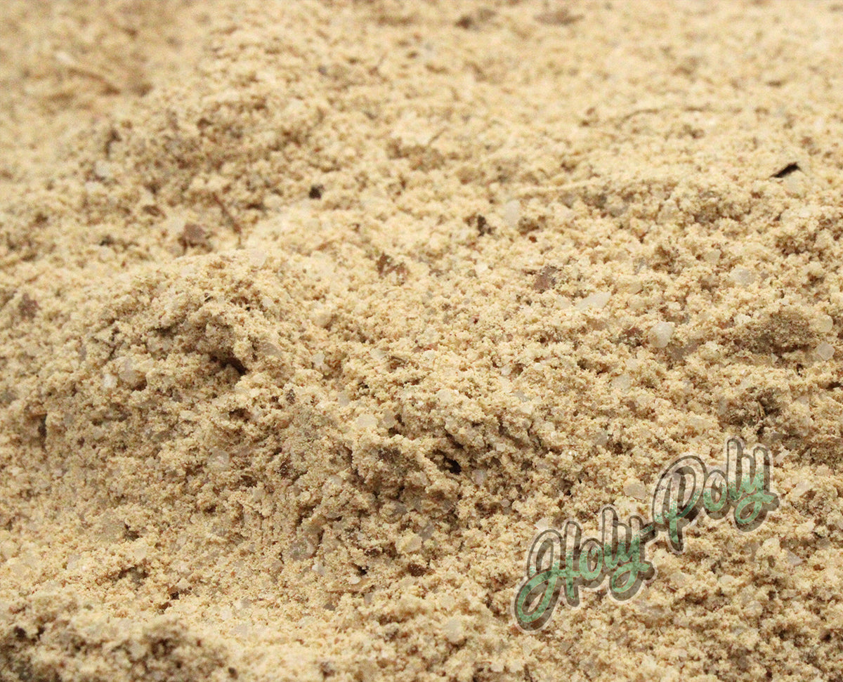 Close-up of Holy-Poly Isopods fine powdered Springtail Food for culture feeding