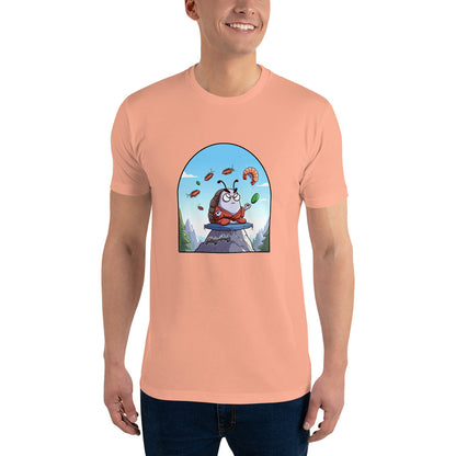 The Isopod Monk Tee by Holy-Poly Isopods (shirt clothing) Angry for sale, Desert Pink, Tan