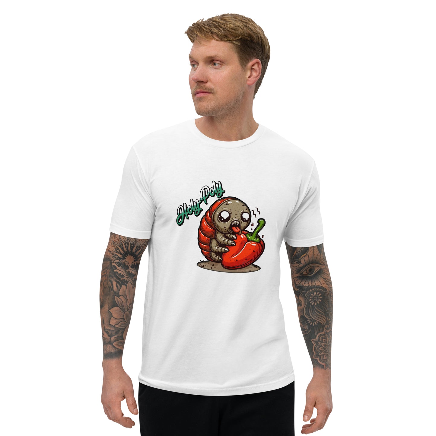 Holy-Poly Isopods exclusive for sale - roly rolly rollie mens t-shirt tee clothing brings the heat hot pepper chile funny white