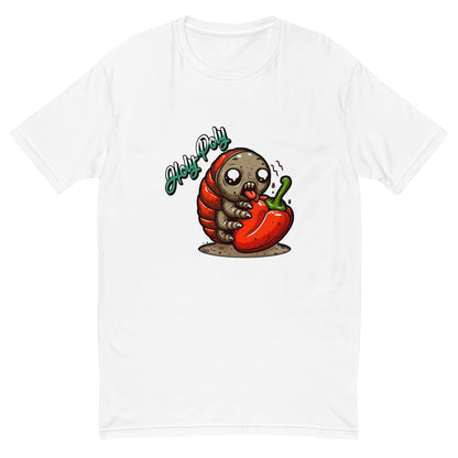 Holy-Poly Isopods exclusive for sale - roly rolly rollie mens t-shirt tee clothing brings the heat hot pepper chile funny hot sauce white