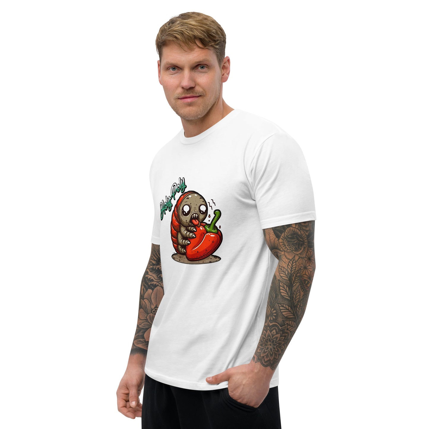 Holy-Poly Isopods exclusive for sale - roly rolly rollie mens t-shirt tee clothing brings the heat hot pepper chile funny white