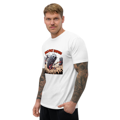 Holy-Poly Isopods exclusive - Tee T-Shirt "HPI Rocks" for sale (Clothing Punk Metal Rock Music Band Pillbug Spiked Bug Spiky) White
